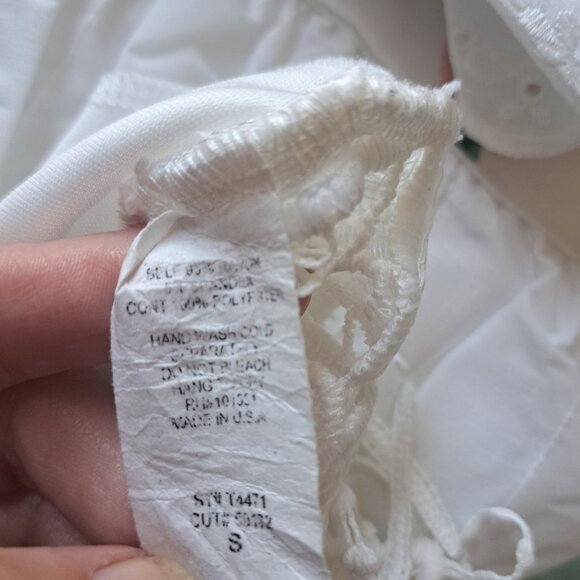 CHARLOTTE RUSSE floral crochet fringe top Y2K festival summer BOHO Coachella S - Picture 7 of 8